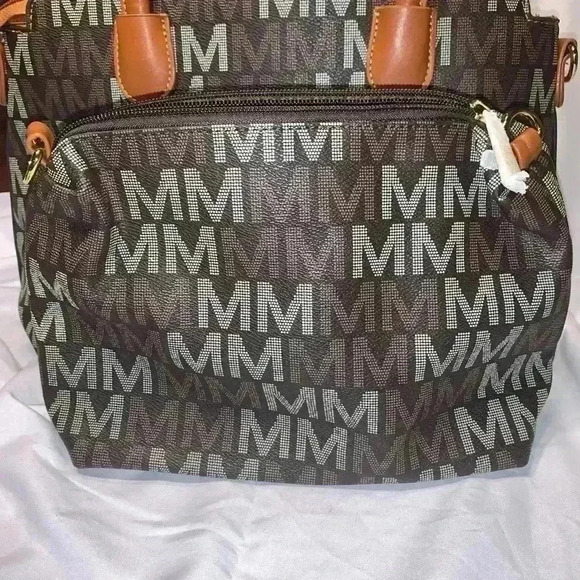 Mia K Farrow  Tote Handbag  Faux Leather Top Handle Shoulder Strap - Picture 9 of 13